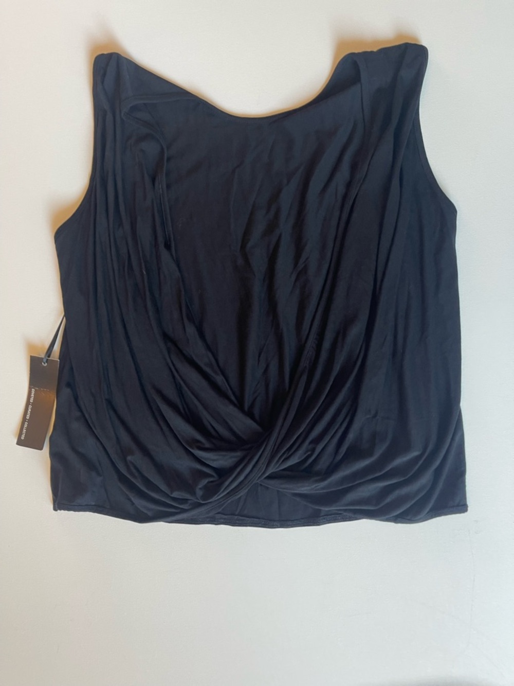 Lulu's Black Twist-Front Tank
